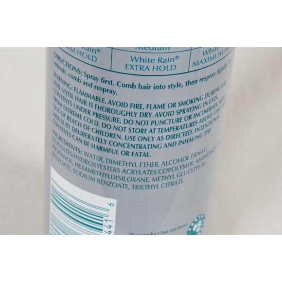 White Rain Aerosol Hairspray Unscented Extra Hold Vintage 2005 Old Packaging - Picture 6 of 8